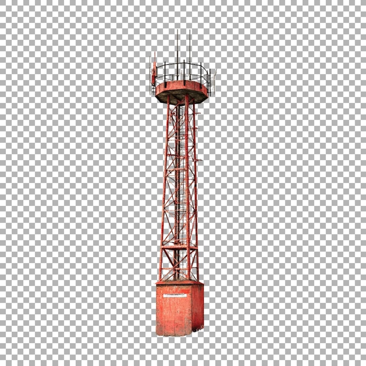 PSD torre de señal de png en fondo transparente generada por ai