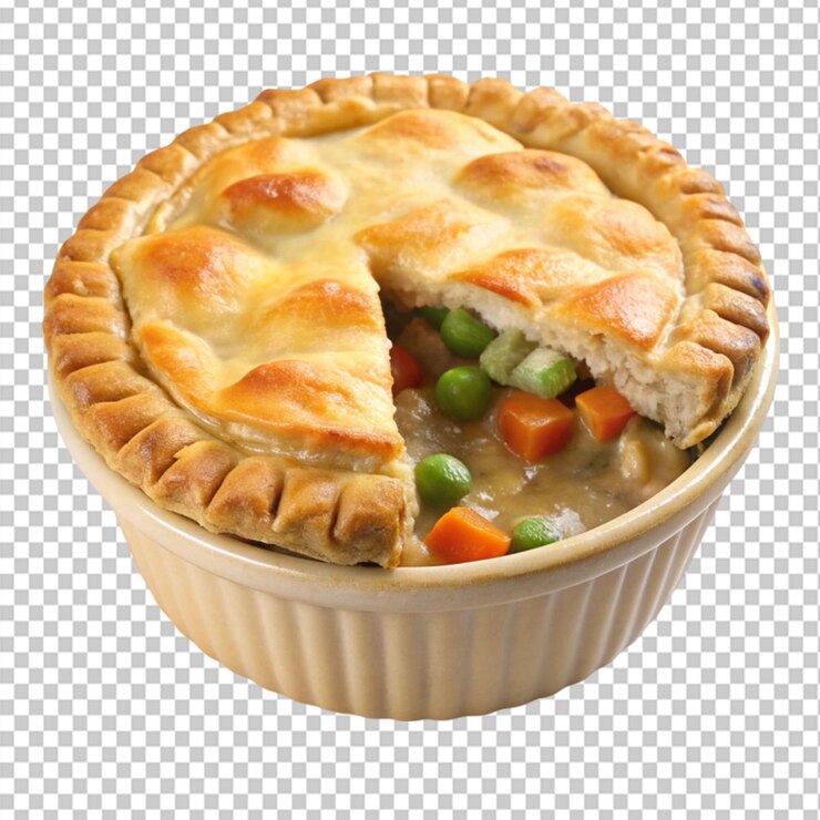 PSD torta de frango comida americana em fundo transparente