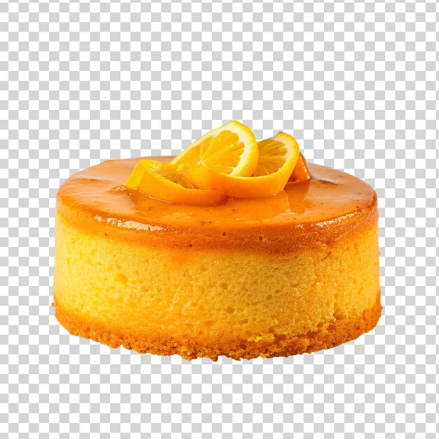 PSD torta de laranja isolada em fundo transparente