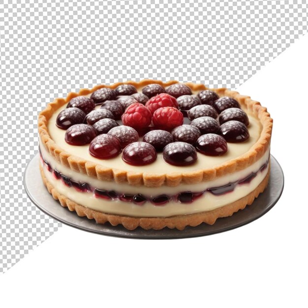 Torta de linzer em fundo transparente