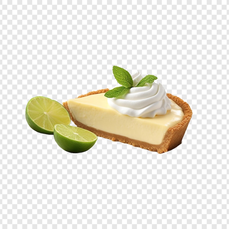 PSD torta di lime isolata su uno sfondo trasparente