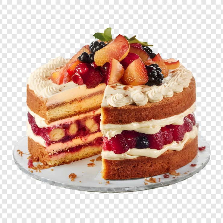 PSD torta linzer isolata su sfondo trasparente