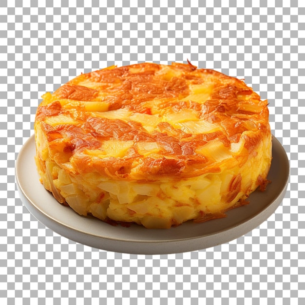 PSD tortilla española sobre un fondo transparente