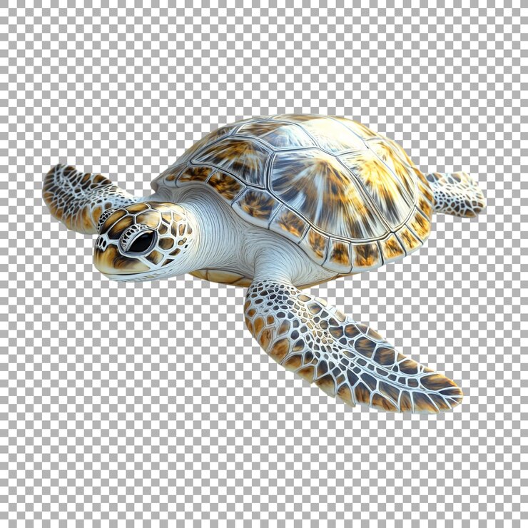 PSD la tortuga marina de papua nueva guinea en un fondo transparente