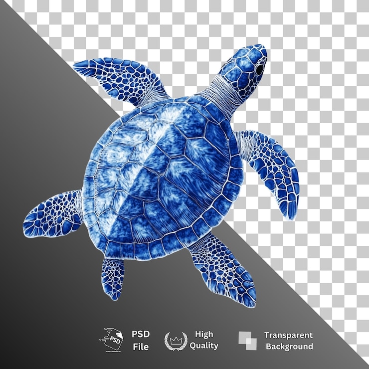 PSD tortuguas marinas aisladas con fondo transparente