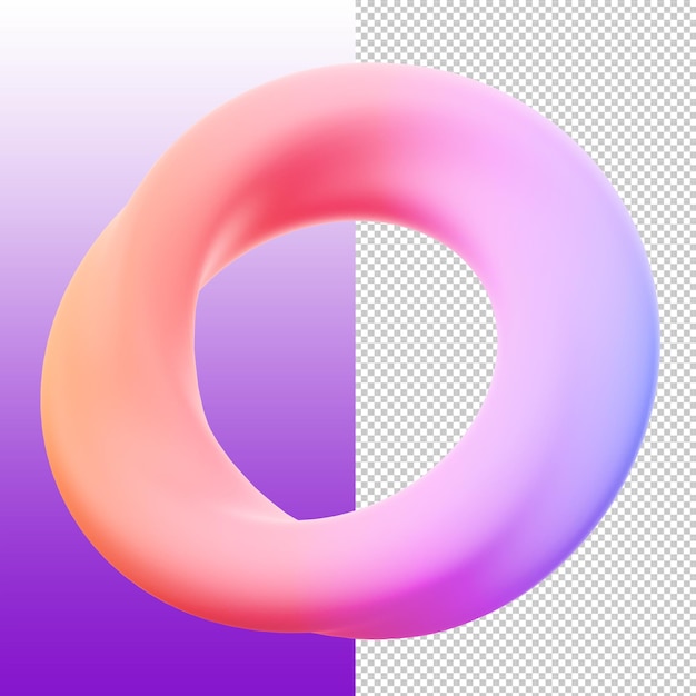 Torus 3D abstrait avec des couleurs gradientes