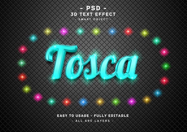 Tosca 3d-textstileffekt