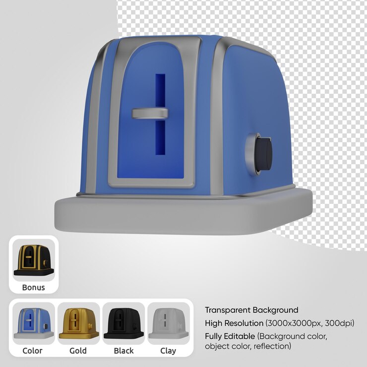 PSD tostadora 3d