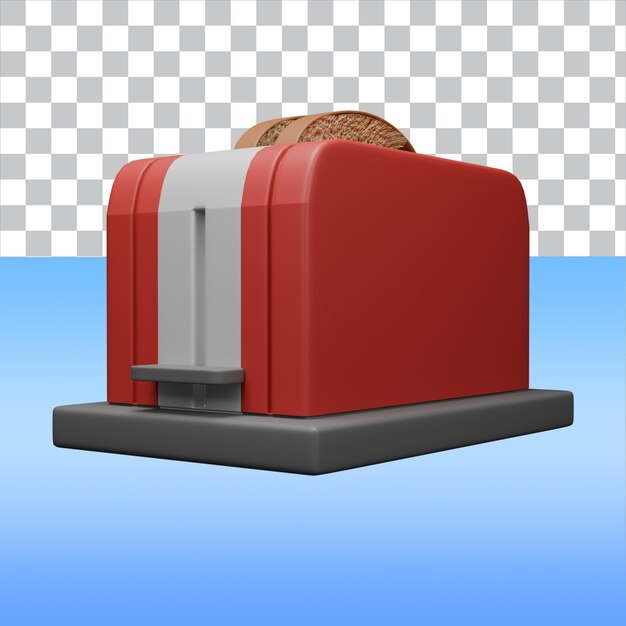 PSD tostadora de pan con renderizado 3d