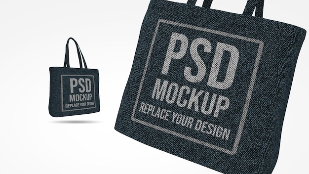 tote bag 3d rendering mockup design