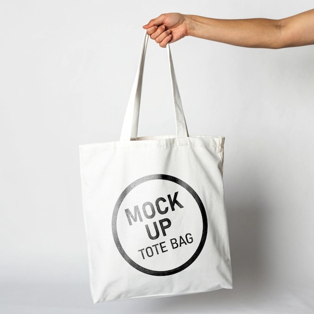 Tote-Taschen-Mockup zur Hand