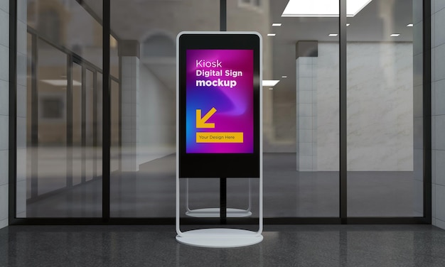 Totem und kiosk digital signage 3d gerendertes modell