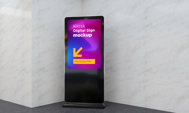 Totem und Kiosk Digital Signage 3D gerendertes Modell