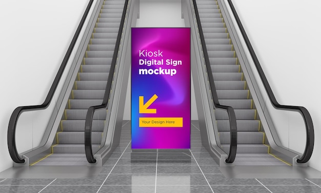 Totem und Kiosk Digital Signage 3D gerendertes Modell