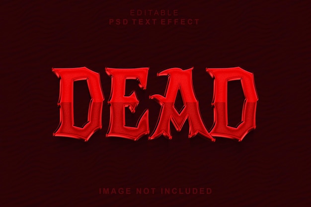 Toter bearbeitbarer 3D-Text-Effekt