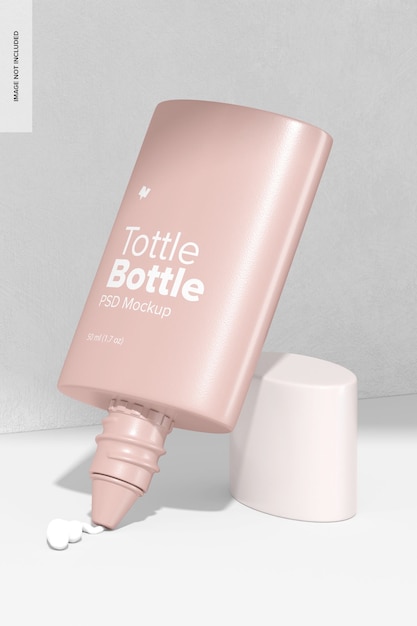 Tottle Bottle Mockup, geöffnet