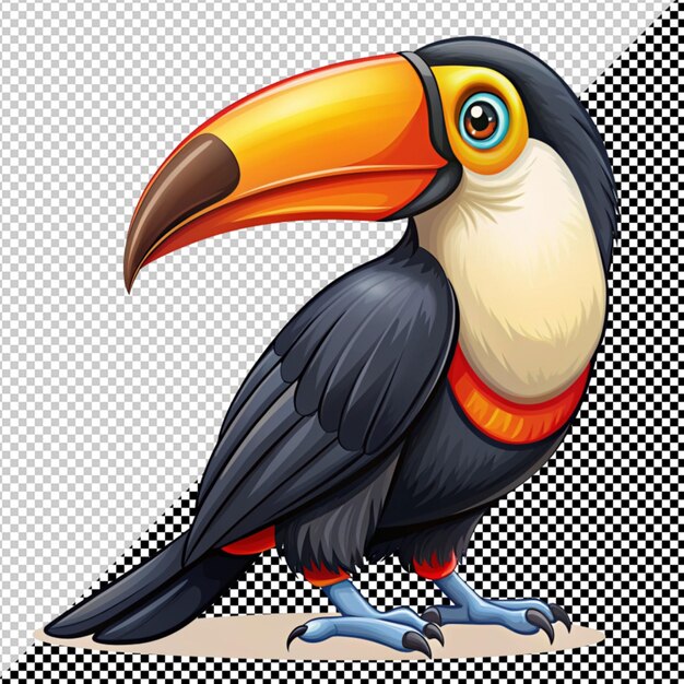 PSD un toucan sur un fond transparent