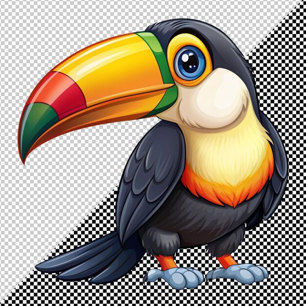 PSD un toucan sur un fond transparent