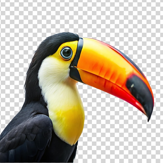 PSD toucan isolé sur un fond transparent