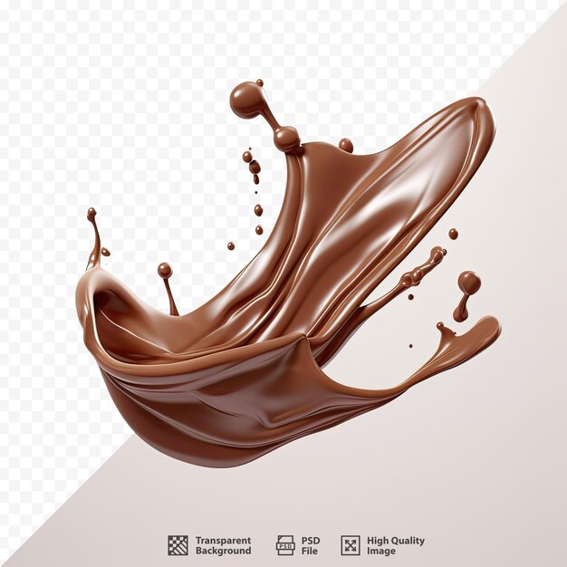 PSD une touche de chocolat avec une touche de lait splash.