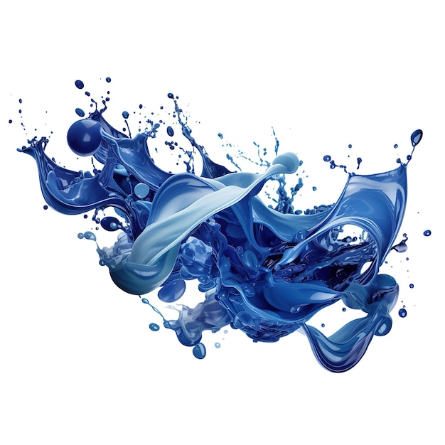 PSD des touches de peinture bleue