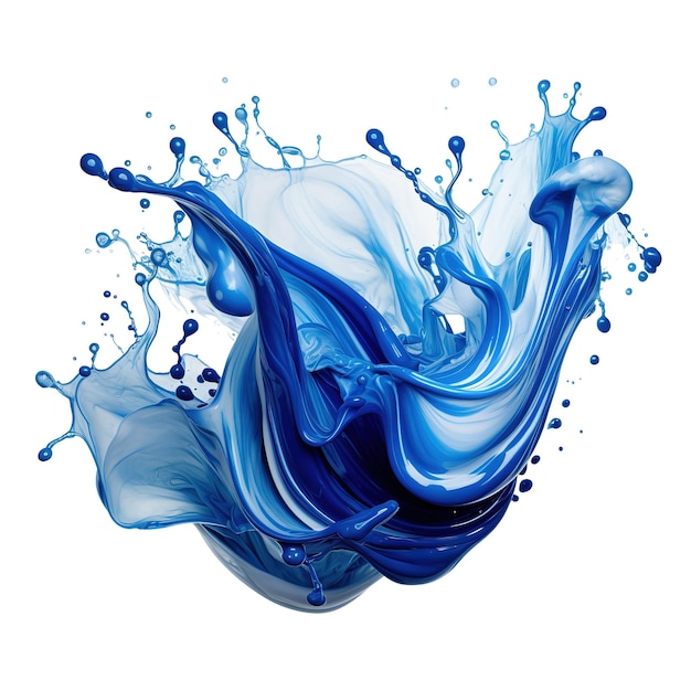 Des Touches De Peinture Bleue