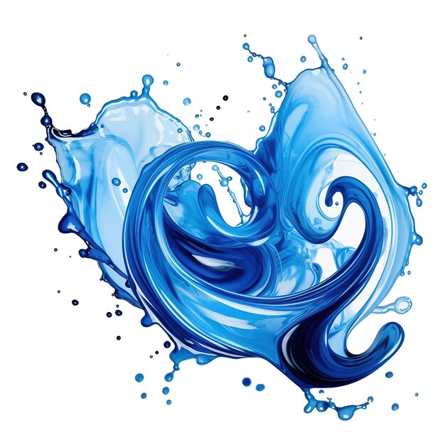 PSD des touches de peinture bleue