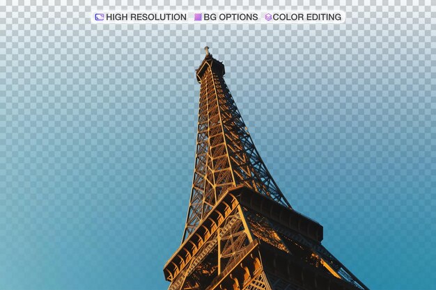 La tour Eiffel enchanteuse contre un ciel bleu clair