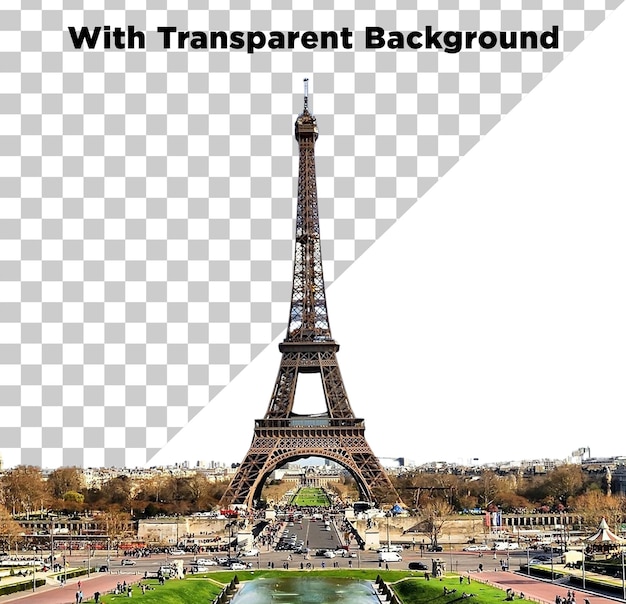 La tour Eiffel à Paris Monument historique France Tourisme PNG PSD isolé sur un fond transparent
