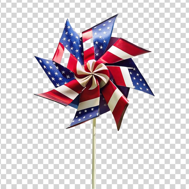 PSD tour de tour avec un dessin de drapeau américain isolé sur un fond transparent
