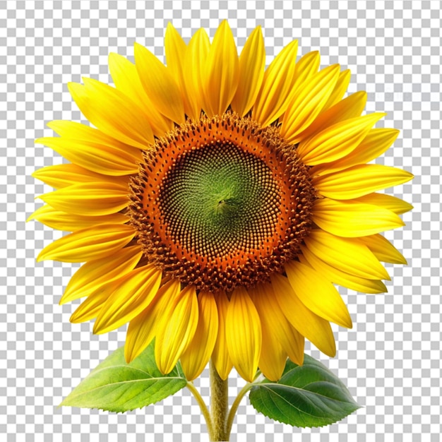 PSD tournesol sur fond transparent