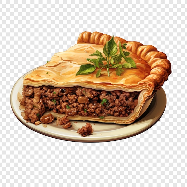 PSD tourtière isolée sur fond transparent