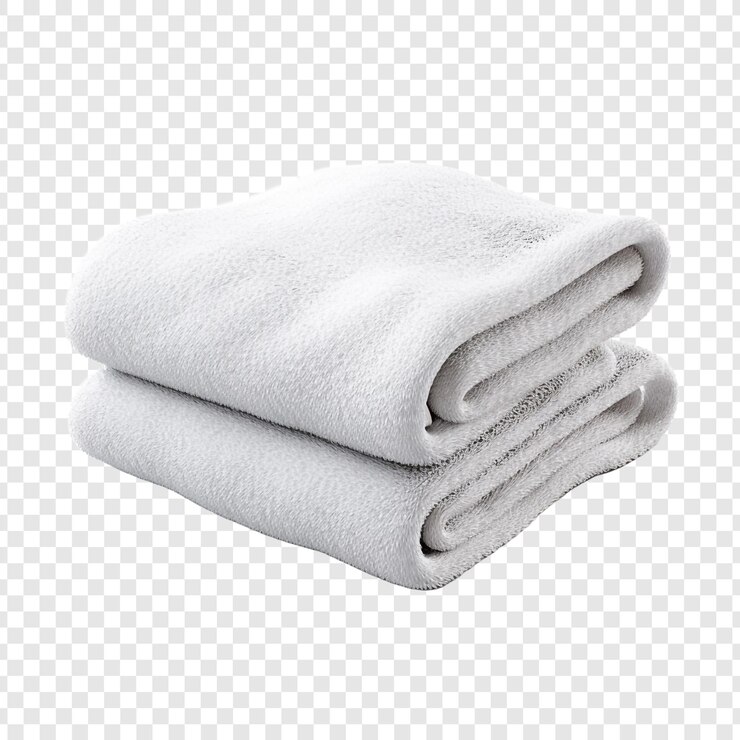 PSD towel isolated on transparent background