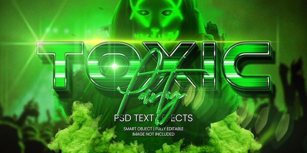 PSD toxic party texteffekt