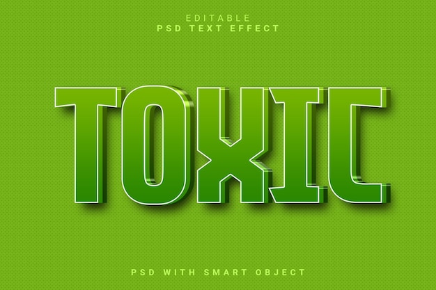 Toxisches 3D-Text-Effekt