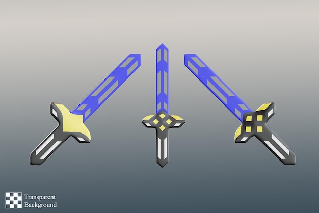 toy sword 3d illustration