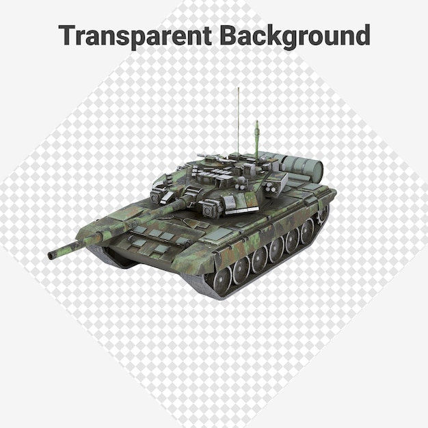 Toy tank isolated on Transparent Background