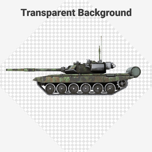 Toy tank isolated on Transparent Background
