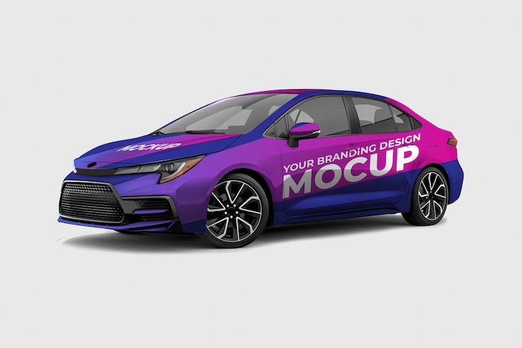 PSD toyota corolla dynamics visuelle améliorant les conceptions de véhicules avec des maquettes