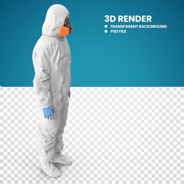 PSD trabajador de laboratorio 3d