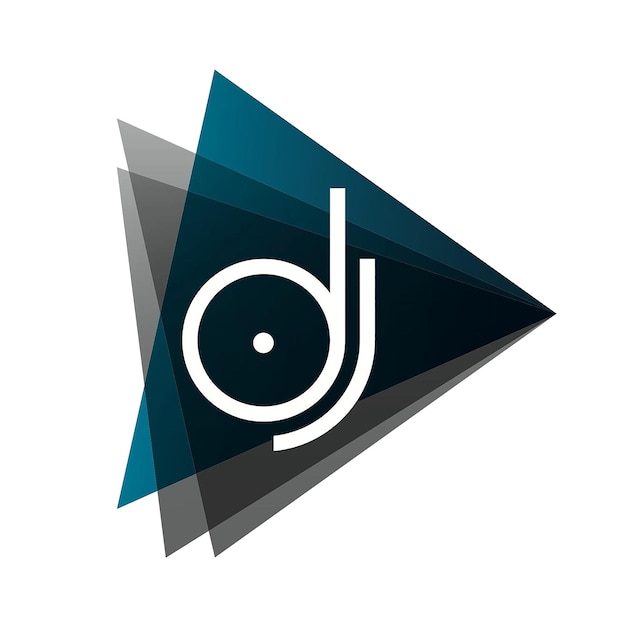 PSD trabajo artístico de diseño de logotipo de dj