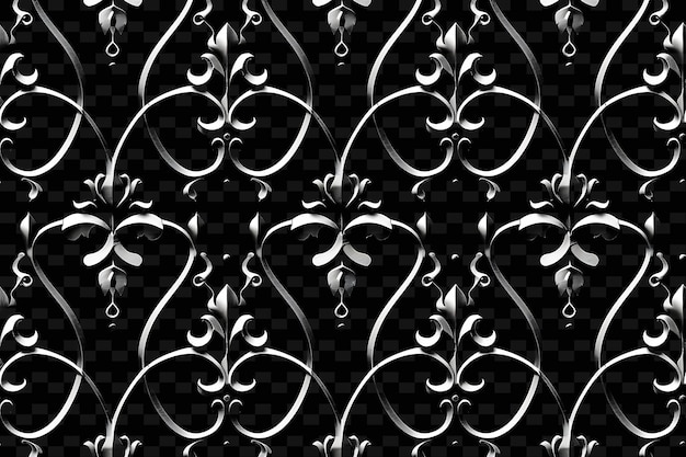 Trabajos de hierro de estilo victoriano Trellises Arte de píxeles con piso adornado Textura creativa Diseños de artículos de neón Y2K