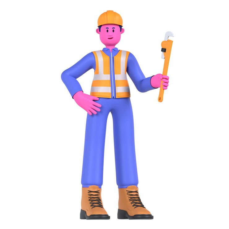 PSD trabalhador masculino da indústria da construção civil