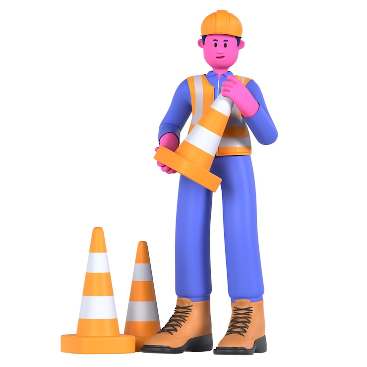PSD trabalhador masculino da indústria da construção