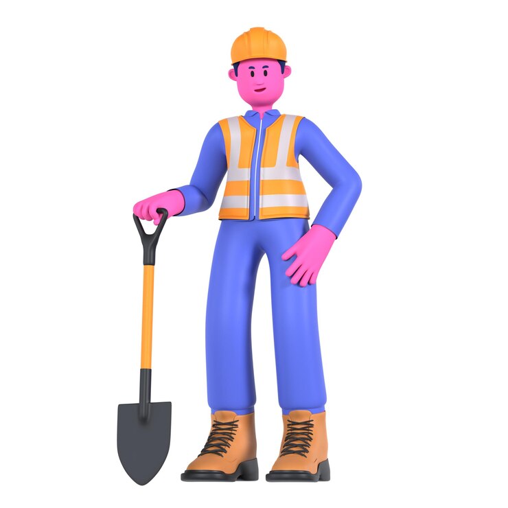 PSD trabalhador masculino da indústria da construção