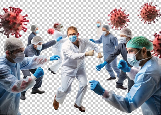 PSD trabalhadores de saúde que previnem o vírus