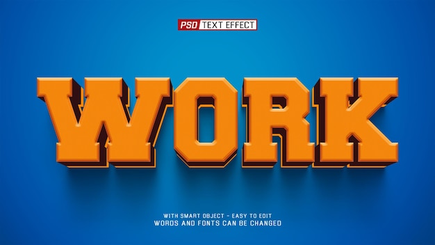 Trabalho de efeito de texto 3D
