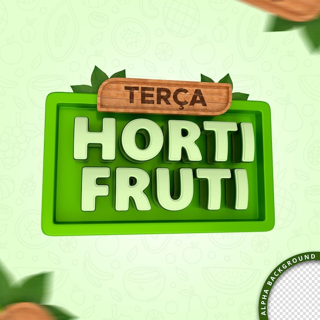 Traçado de recorte 3d hortifruti