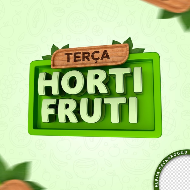 PSD tracé de détourage 3d hortifruti