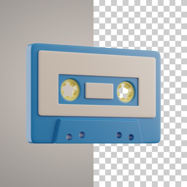 PSD tracé de détourage de la cassette 3d